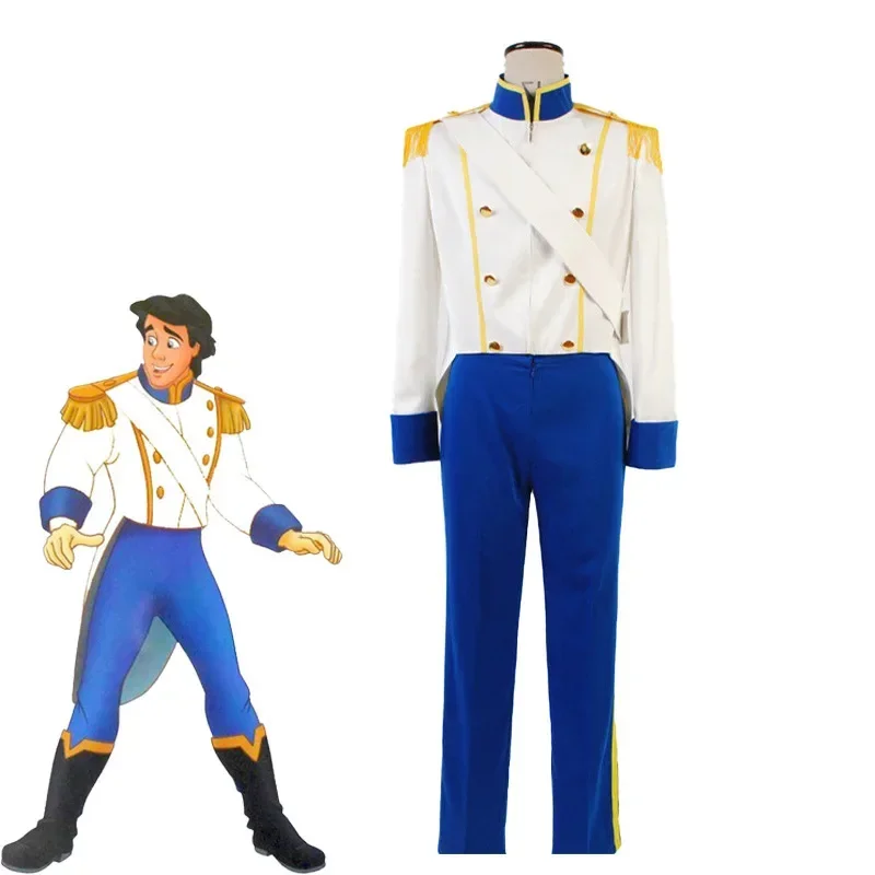 Costume de Cosplay Prince Éric de la Petite Sirène pour Homme, Uniforme d'Halloween, Nouvelle Collection