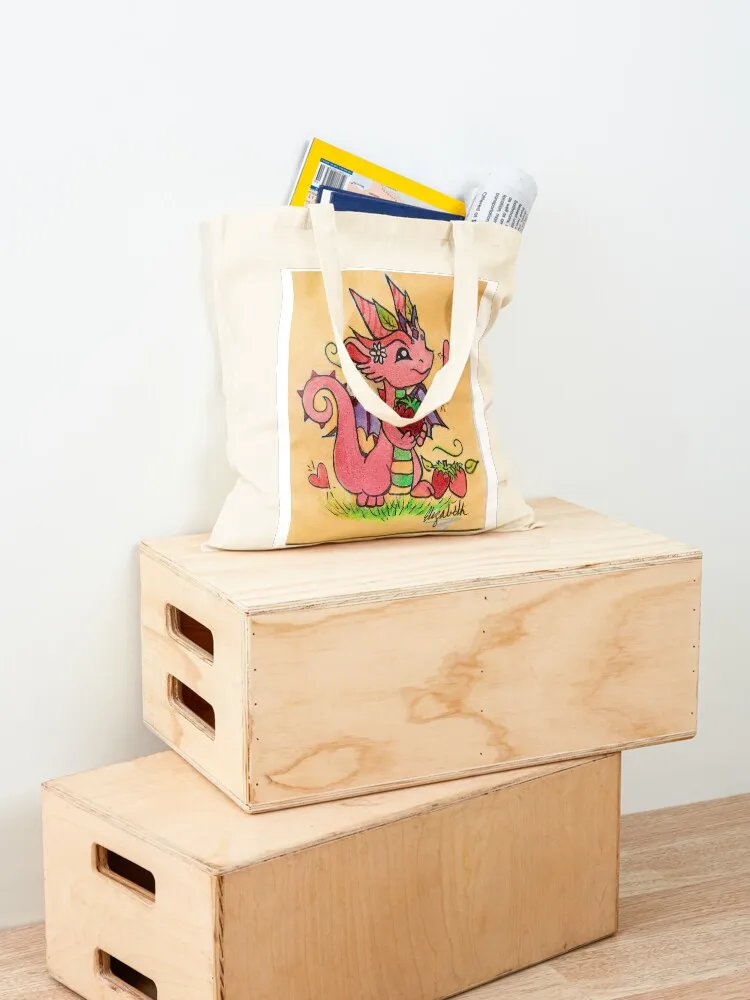 Cute dragon Tote Bag tote bags aesthetic tote bag custom Handbags sacs de shopping