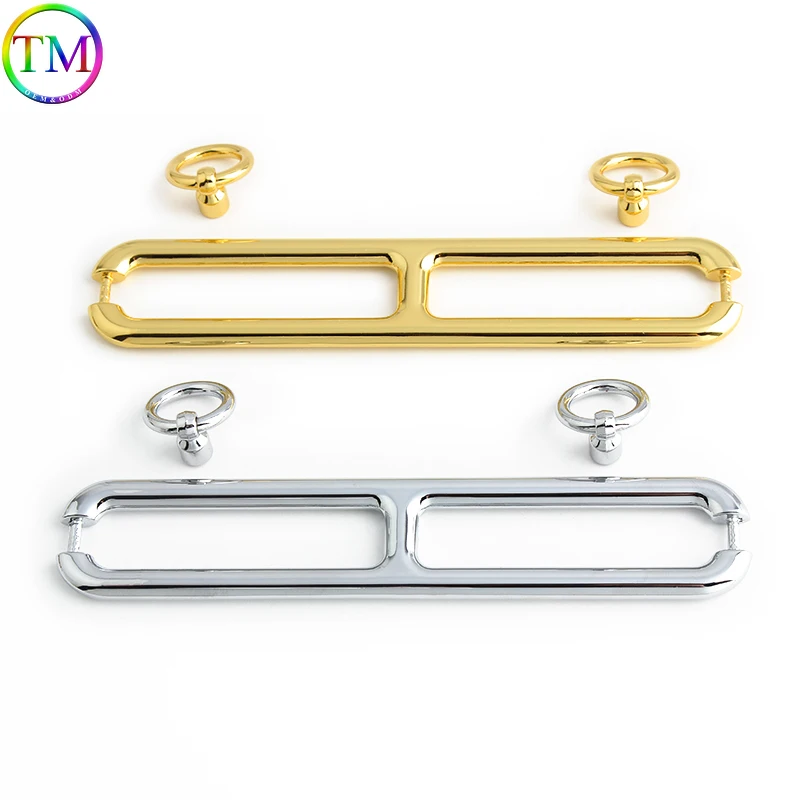 Chrome,Gold Metal Clasp Locks For Leather Craft Handbag Purse Bags Shoulder Eyelets Hanger Lock Buckle Hardware Accessories