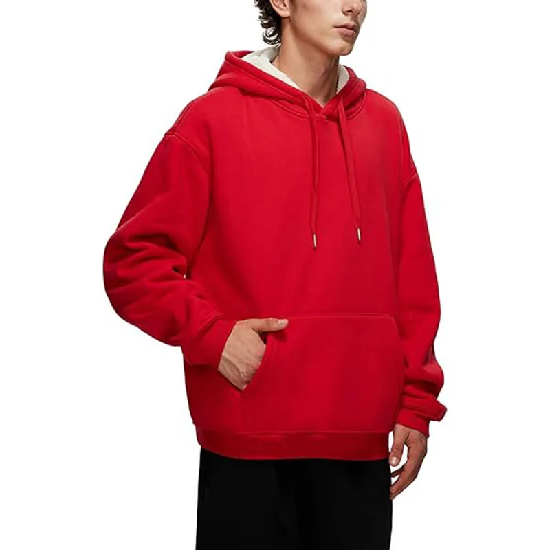 2026 بلوزات بغطاء للرأس نشطة للرجال مبطنة بالصوف