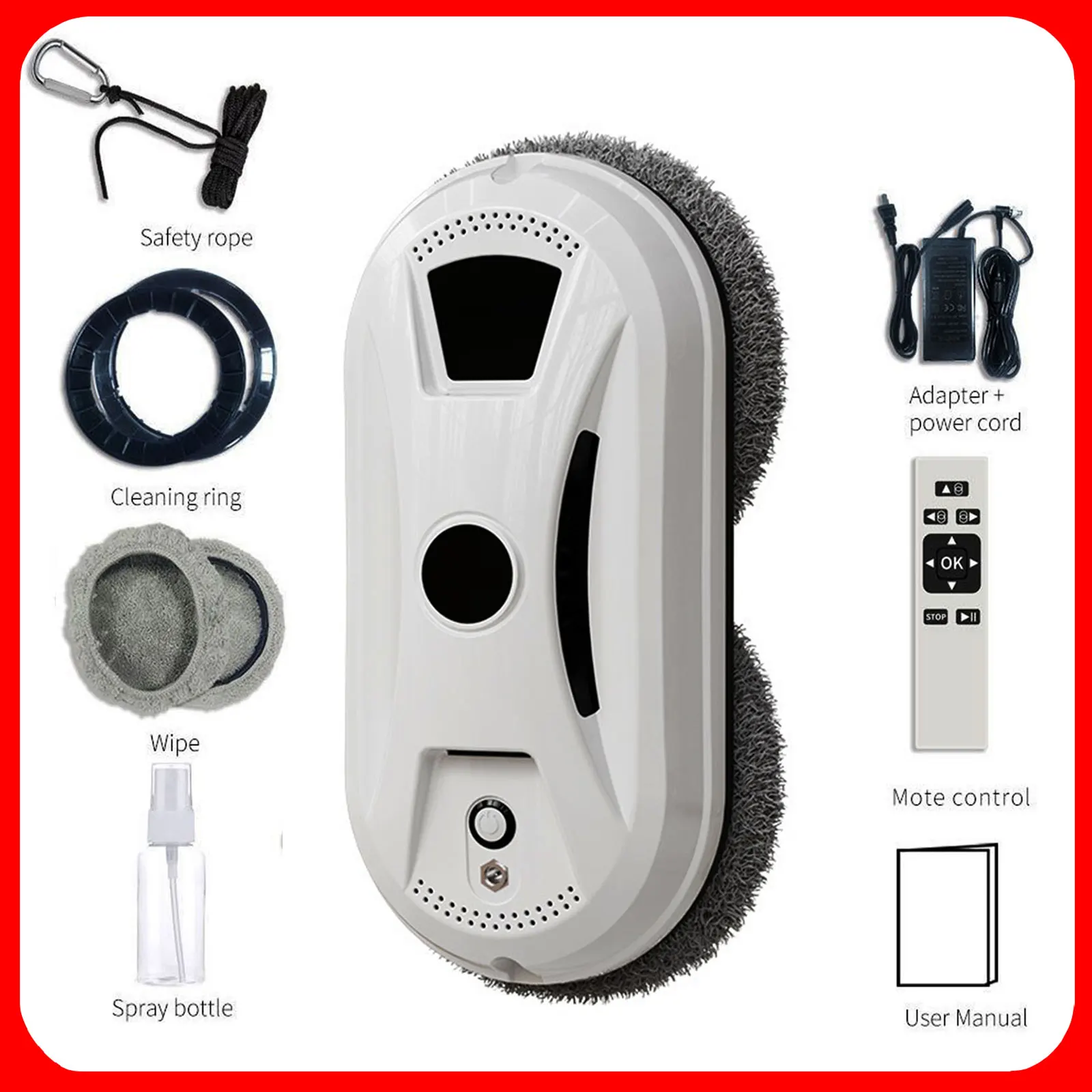 Robot aspirateur pour le nettoyage des fenêtres, nettoyeur de vitres électrique, protection contre les intempéries