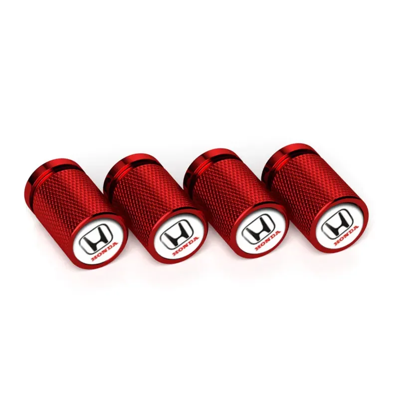 4pcs Car Wheel Tire Valve Caps Stem Covers Decoration for Honda Civic City Odyssey Accord Vezel CRV HRV Elysion Pilot Spirior