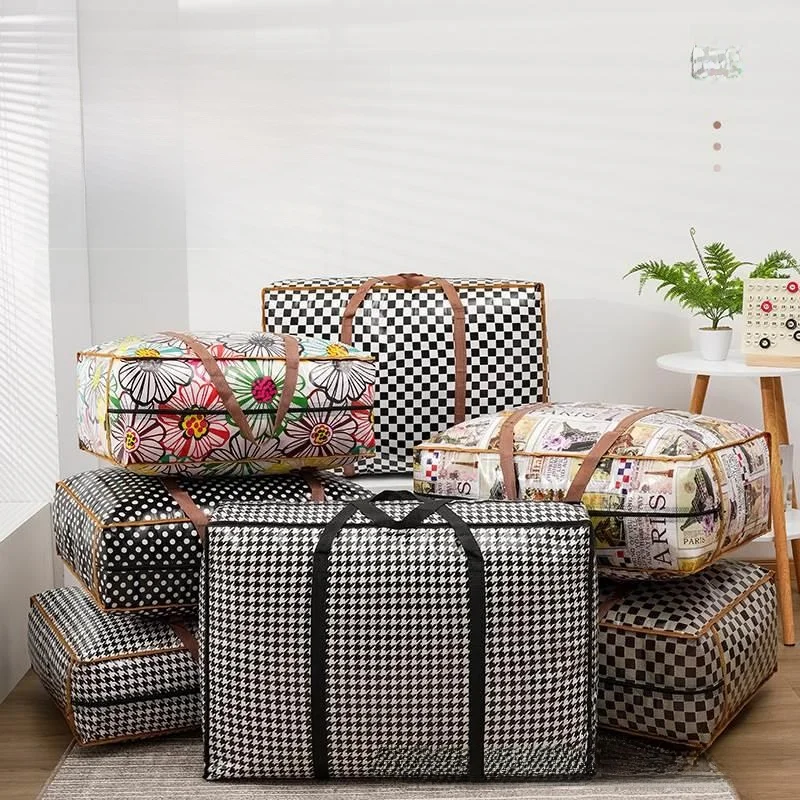 

Большая вместительная хлопковая сумка для хранения одеял, водонепроницаемая, влагостойкая, для переезда, для студенческого общежития