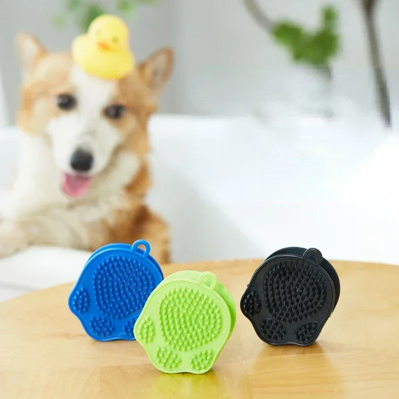 

Soft Rubber Dog Brush Comb Cat Bath Brush Rubber Glove Hair Fur Grooming Massage Brush For Dog Cats