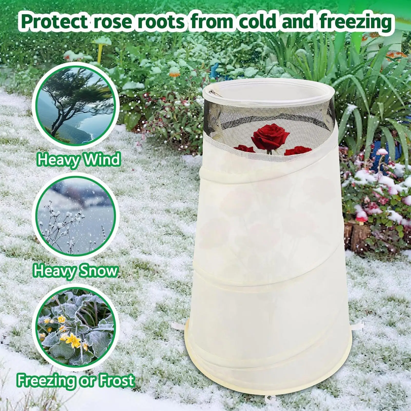 

Многоразовый зимний защитный чехол для розового конуса для сада, цветочной кровати, растения, защита от мороза, холодной погоды, теплицы, детской комнаты