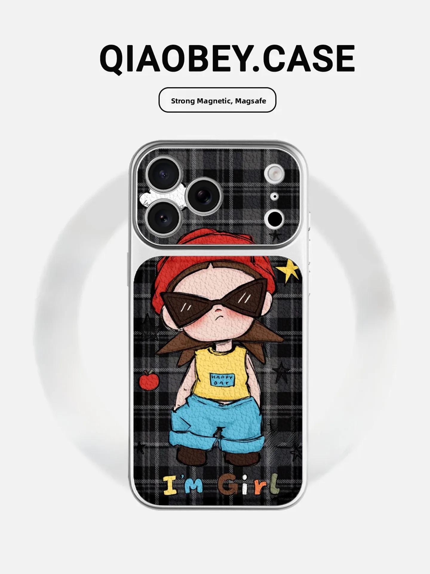 

Girls Sunglasses Phone Case Instant Transformation 17 Large View Compatible with iPhone 17 New Advanced C...