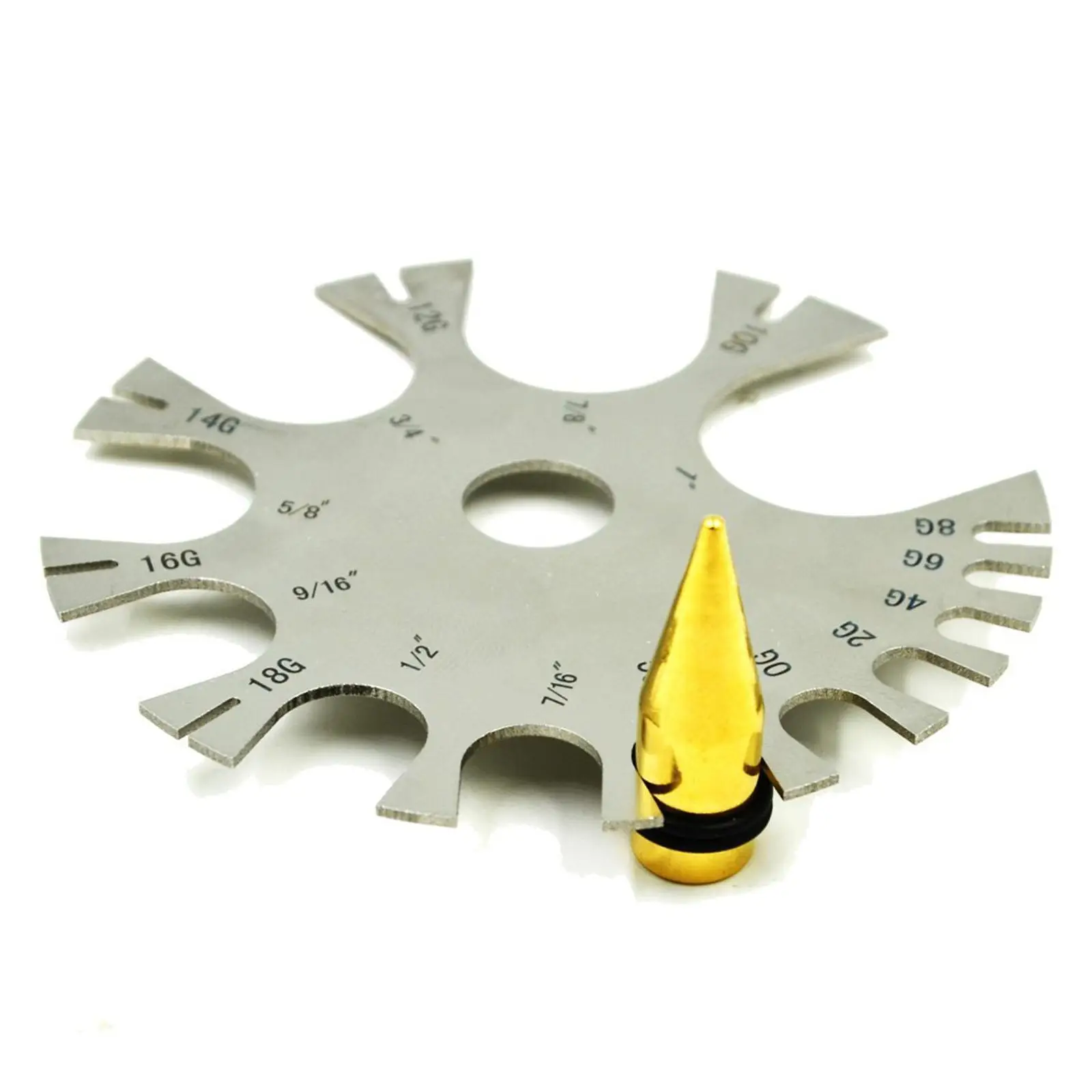 Ruota di misurazione dello strumento di misurazione del calibro dei piercing dei gioielli del corpo per