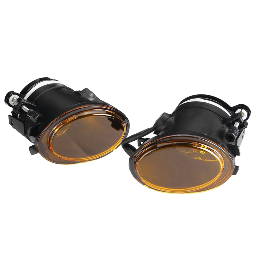 1Pair Car Front Bumper Fog Lights Driving Lamp Foglight Yellow Shell for-BMW E46 M3 Mtech II E39 M5 2001-2006