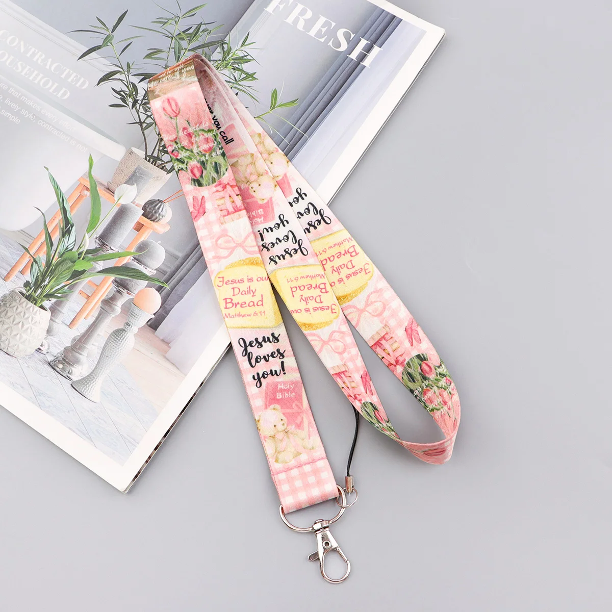 Grappige Bloem Quotes Lanyard Nekkoord Sleutelhanger Card Cover Badge Houder Mobiele Telefoon Hang Touw Sleutelhanger Cosplay Accessoires Geschenken