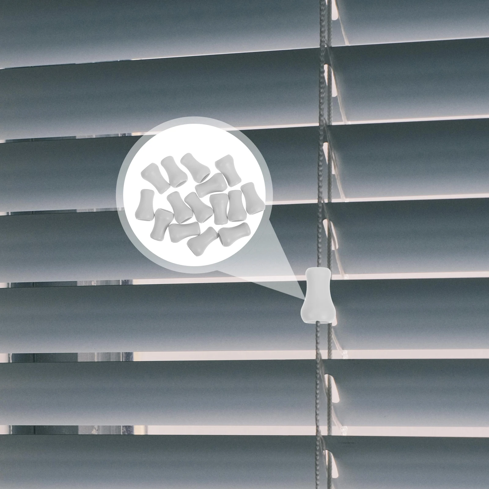 

15Pcs Blind Pull Cord Knobs Plastic Replacement Pulls for Window Blind Repair Parts Accessories Curtain Pull Cord Knobs