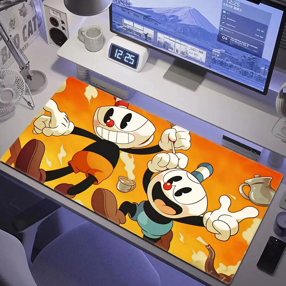 

HYBXAXC C-Cuphead Mouse Pad Non-slip Desk Mat PC Laptop Accessories Rubber Keyboard Large Gamers Decoracion