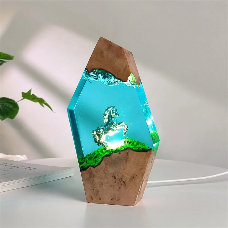 

Resin Horse Sculpture Lamp Home Console Cabinet Entryway Decor For Horse Lovers Birthday Anniversary Christmas Keepsake Gift