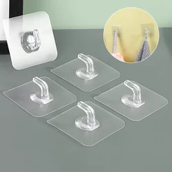 Ganchos de pared transparentes fuertes, colgador montado en la pared, gancho para llaves, toalla, organizador de cocina multifuncional, soporte 5/10/20/40/50 piezas