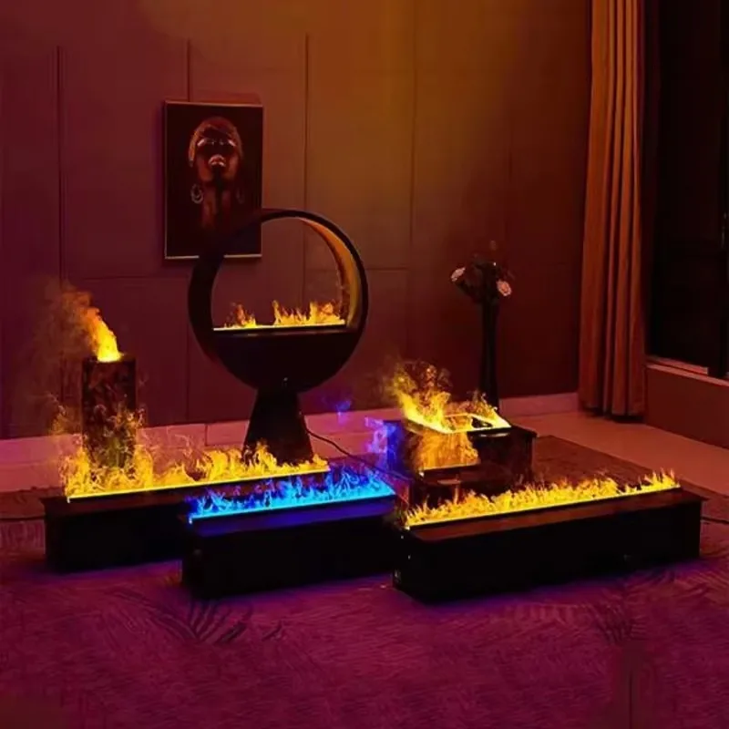 3D Atomizing Fireplace Embedded For Living Room Multi-color Fake Flame Electronic Home Remote Control Water Steam Fireplace