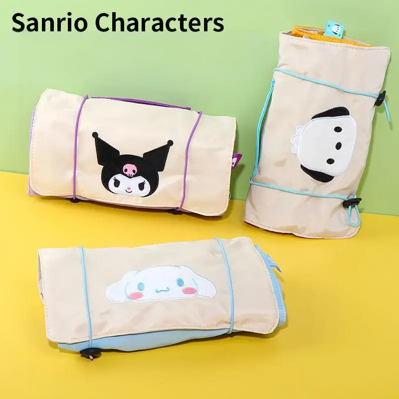 

Miniso Sanrio Cartoon Cinnamoroll Makeup Bag Kawaii for Girls Portable Large Capacity Folding Storage Bag Couple Gift