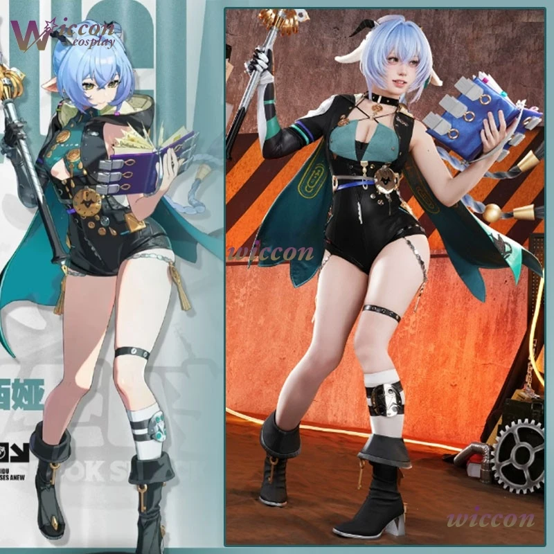 أزياء لوسيا التأثيرية ZZZ Zenless Zone Zero شعر مستعار موحد أغطية الرأس لعبة الزي Spook Shack بدلة نسائية لحفلات الهالوين