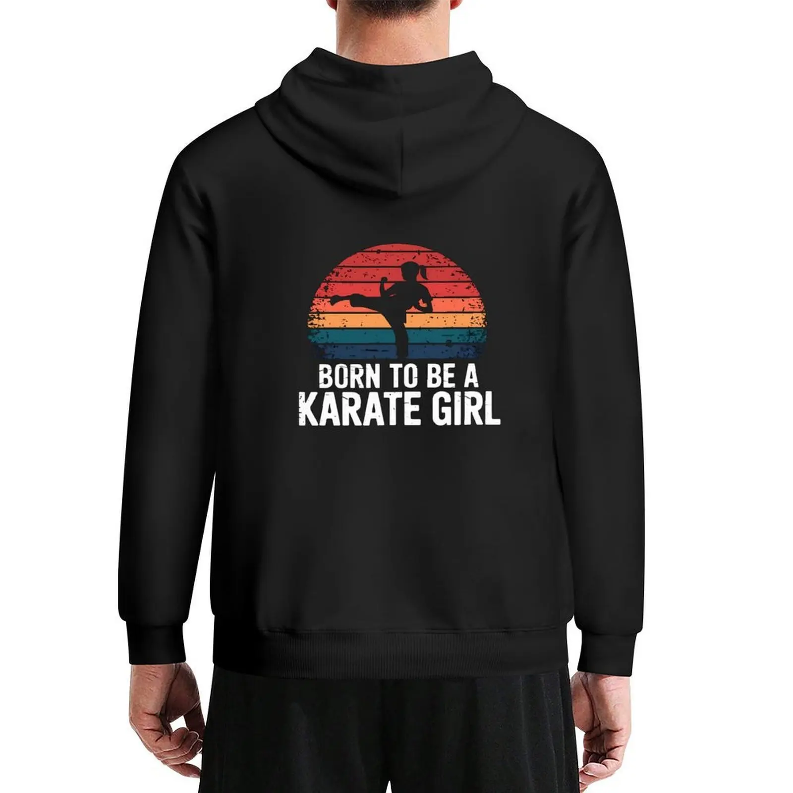 

Karate Girl Born To Be A Karate Girl Hoodie men's clothes fashion men men's clothing anime clothing graphic hoodie