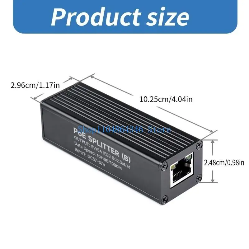 5asd Công nghiệp 10/100/1000Mbps Ethernet POE Splitter, Bộ điều hợp POE Ethernet đầu ra 5V 5A cho các thiết bị kết nối mạng