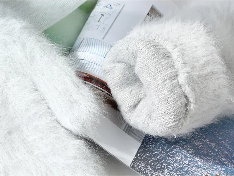 Cute Rabbit Wool Gloves Female Winter Mittens  Factory Outlet Fur Gloves  Fingerless Gloves  Winter Gloves Women  Girls Mittens