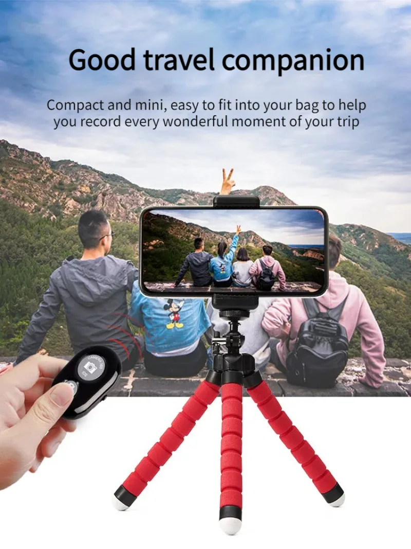 

cell phone holder octopus lazy phone holder sponge desktop stand Portable tripod desktop