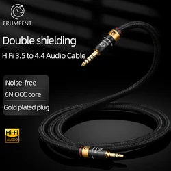 Kabel Audio 3.5mm do 4.4mm wysokiej jakości podwójne ekranowanie pozłacany 3.5 Jack do 4.4 Jack Aux Audio