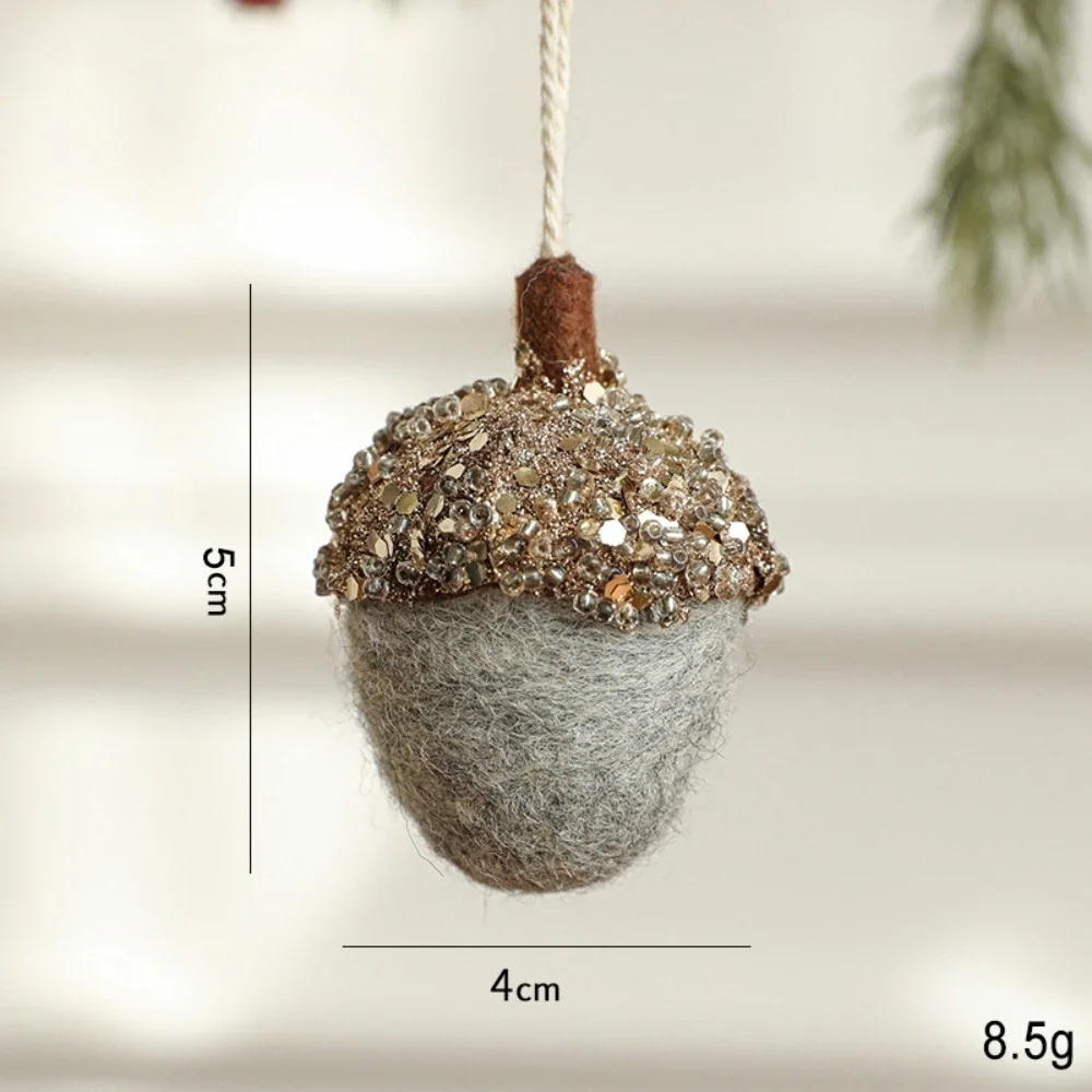 Ornament Christmas Tree Decor Hanging Pendant Gifts Wool Felt Acorn Pine Pendant Small Christmas Tree Pendant New Year view 5