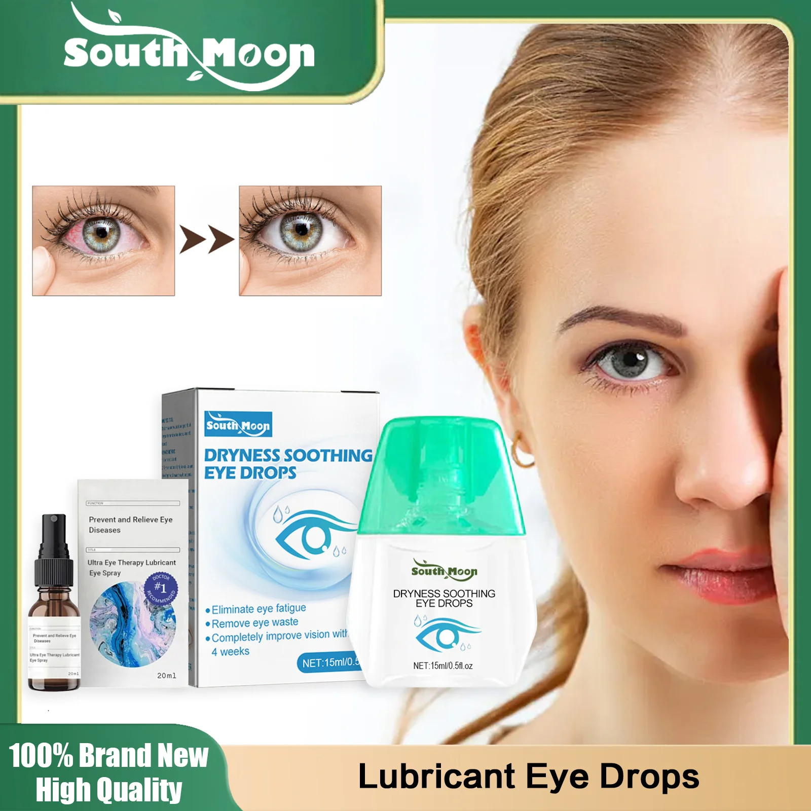

Eye Care Spray Relieve Eye Fatigue Dry Itchy Redness Swelling Sore Treatment Blurred Vision Eyesight Improvement Liquid 20ml