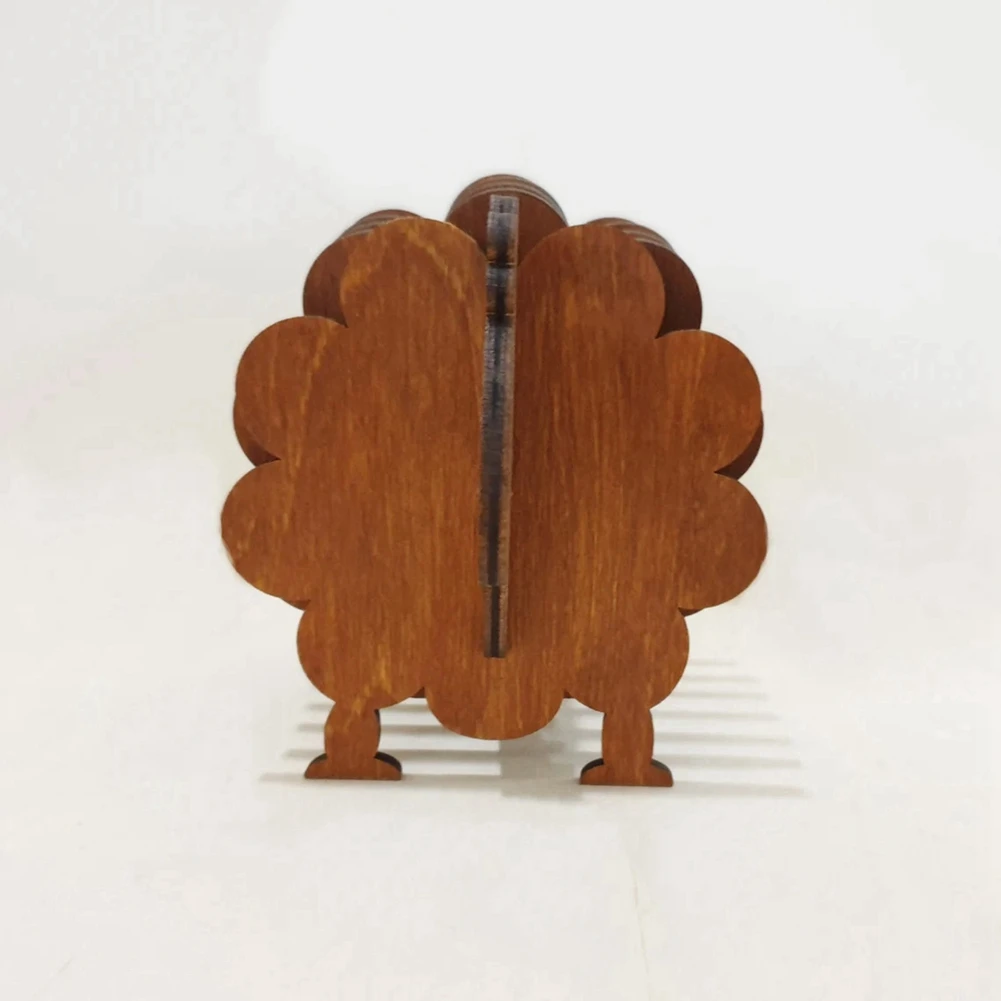 【¡¡Nuevo y cupón de usuario!】2 juegos de posavasos de ovejas, figuritas de ovejas de madera, decoración del hogar