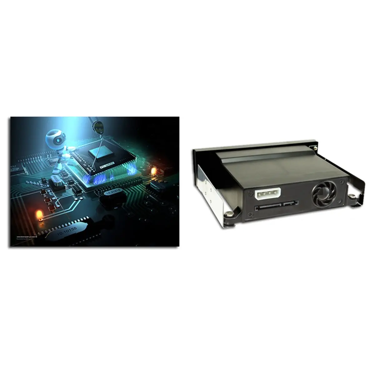 |N06R NEW|  5.25 Inch Internal Tray-Less Bay SATA III Hard Drive Backplane Enclosure Hot Swap Mobile Rack for 2.5/3.5 in
