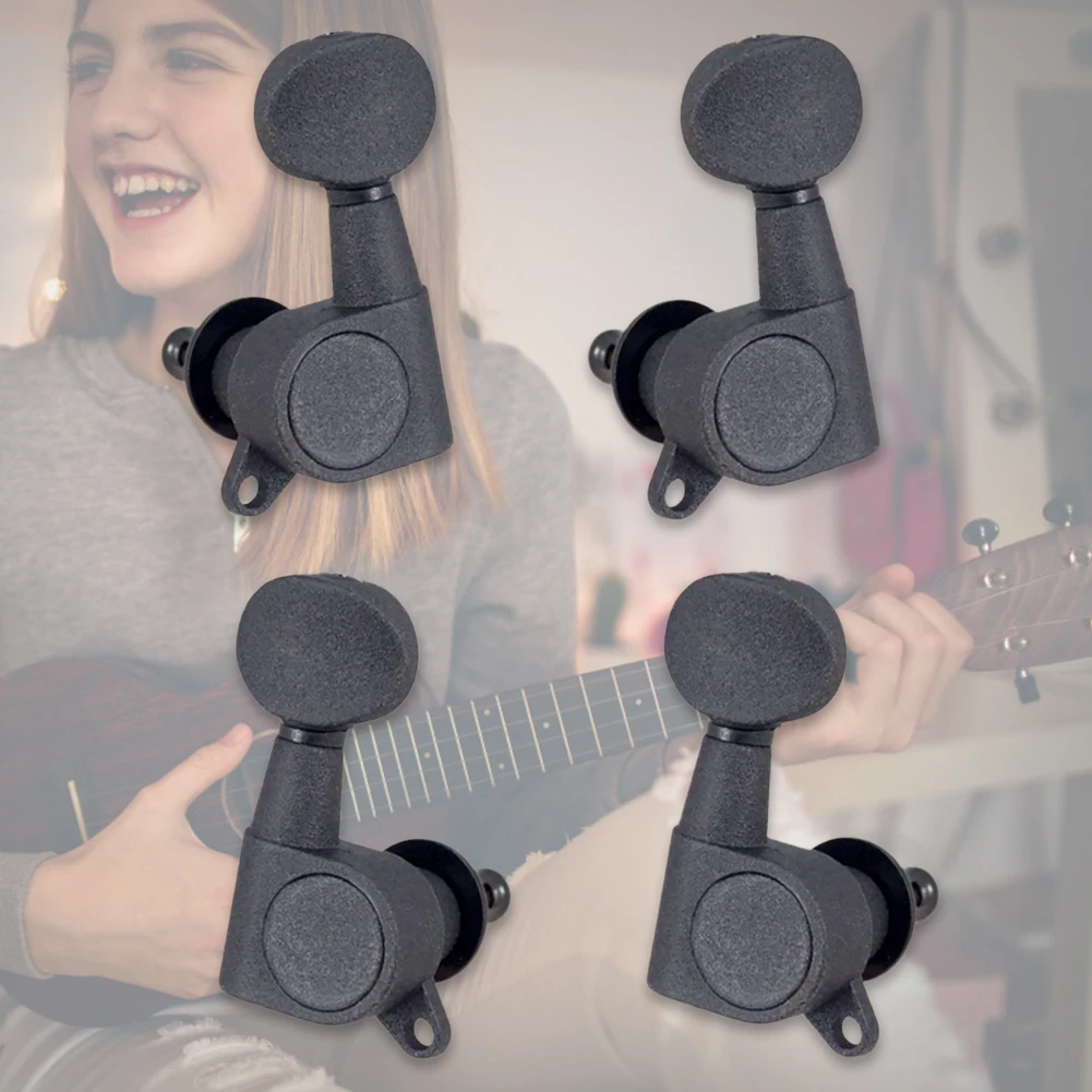 หมุดปรับเสียงอูคูเลเล่ 4 ชิ้น หมุดปรับเสียงอเนกประสงค์ ปุ่มปรับเสียงอูคูเลเล่ ทำจากโลหะผสมสังกะสี อะไหล่และอุปกรณ์เสริมสำหรับอูคูเลเล่