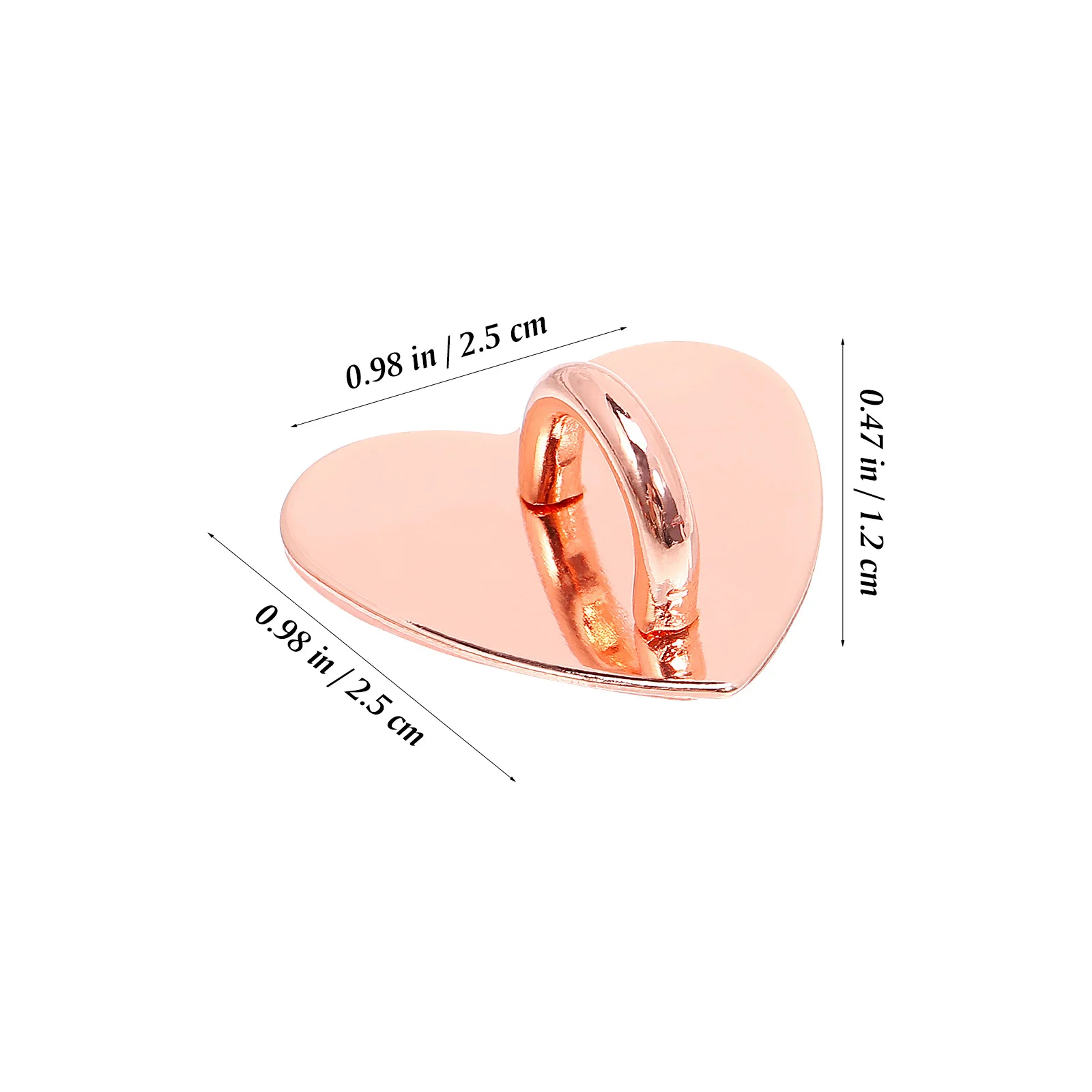 20 قطعة سبائك شكل قلب لتقوم بها بنفسك أبازيم قضية الهاتف المحمول اكسسوارات ذاتية اللصق الهاتف حبل هوك الزينة سحر الحبل تبويب #2