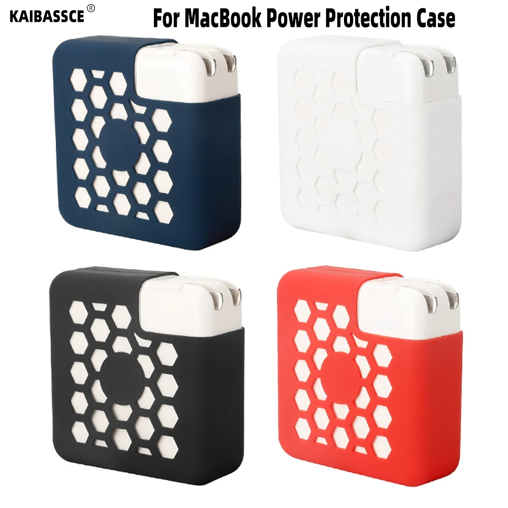 Silicone Charger Protector Case Cover Sleeve For MacBook A1706 A2485 A2141 For Retinas13/15 Inch Laptop Adapter Accessories