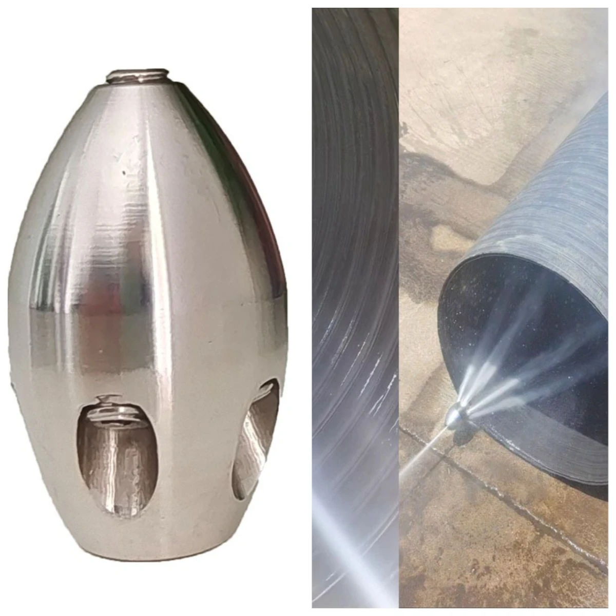 3/8 Mine High Pressure Nozzle 0.3KG Ceramic Nozzle Pipe Dredging Water Mouse Head Dredging Machine Accessories