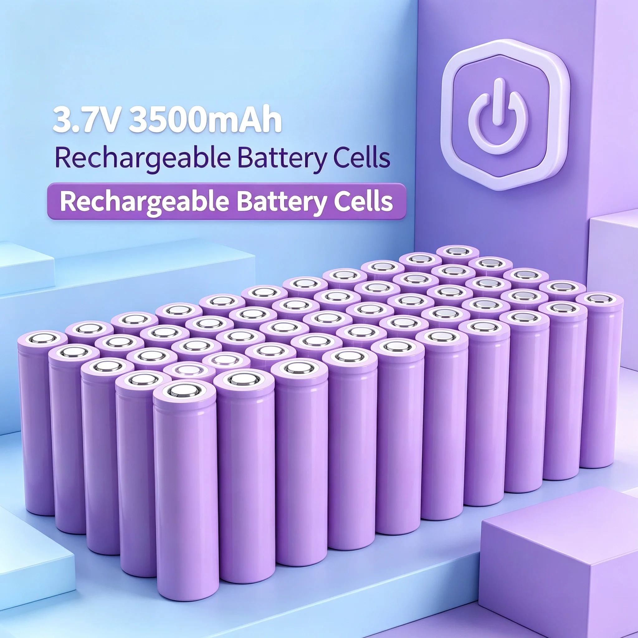 DIY Grade 18650 Lithium‑ion Cell 3.7V 3500mAh 25A High Discharge Rechargeable Battery for Building Battery Packs Power Tools
