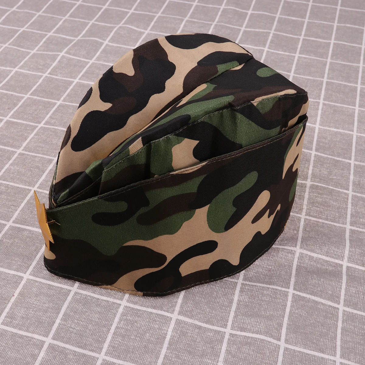 

Camouflage Boat Hat Military Style Peak Cap Lightweight Tricorne For Party Performance Square Dance Sailor Costume Berets Cap