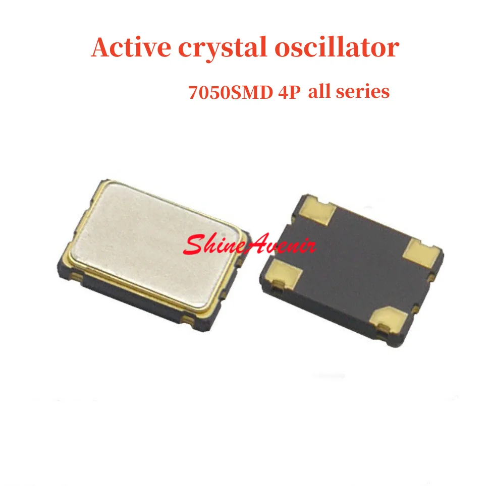 20pcs 5070SMD  32.768MHZ,33.333MHZ,40MHZ,48MHZ,50MHZ,100MHZ,125MHZ  3.3V 4P Active crystal oscillator