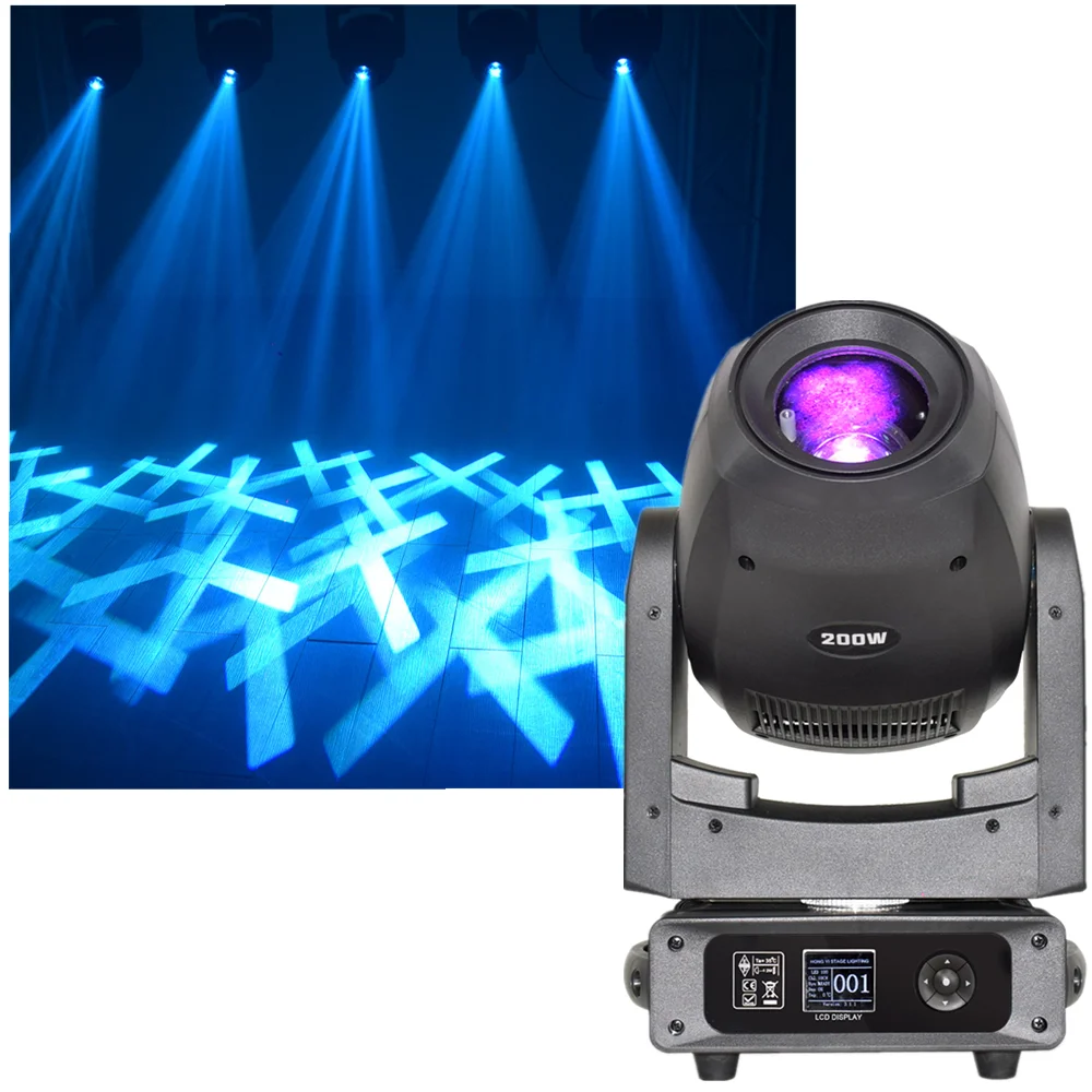 

Professional Stage Light Z4 200W Spot LED Moving Head 200W Gobo Projector High-Tech Z4