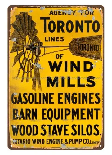 Toronto Windmills metal tin sign nostalgic garage shop sign