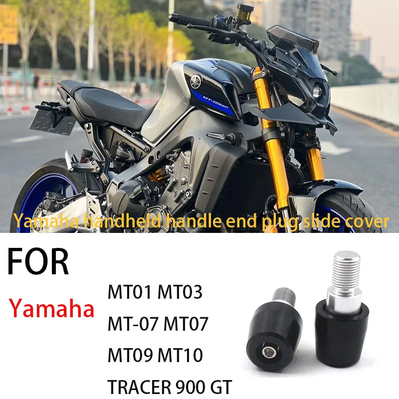 Para yamaha mt01 mt03 MT-07 mt07 mt09 mt10 tracer 900 gt acessórios da motocicleta cnc guiador aperto termina plug slider capa