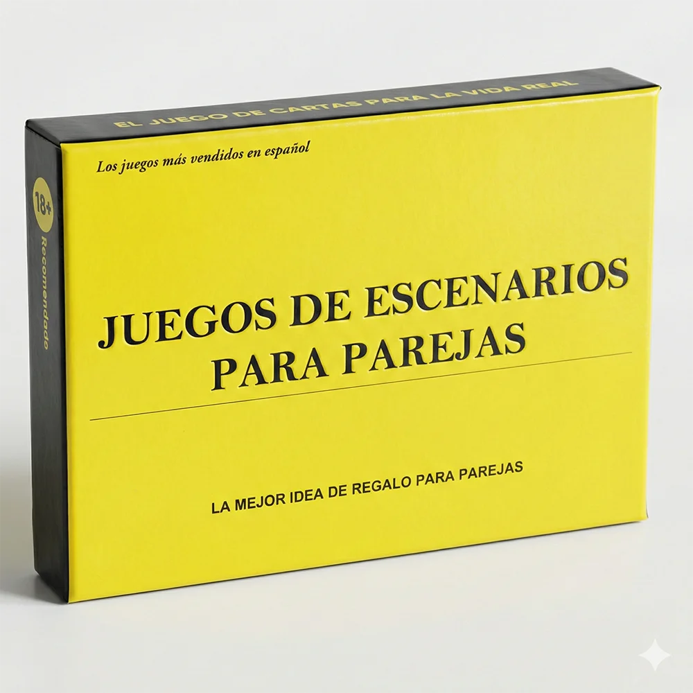 Couples Scenario Card Game Spanish 62 Laminated Cards Fun Gift for Boyfriend Husband Anniversary Valentines Day Date Night 18 Pl