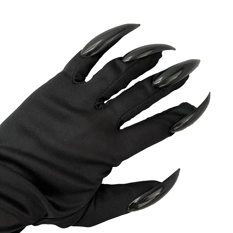 Halloween Gothic Long Nails Cosplay Gloves Funny Festival Cosplay Costume Party Scary Props Mittens with Claws Accessories