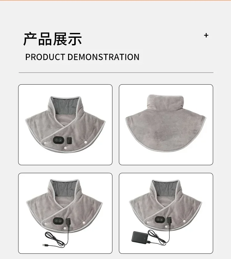 

Able Electric NeckHeating Pad Wrap Heated Shoulder Massager USB Cervical Relieve Pain Relief Back Brace Compress Tool Fatig Warm