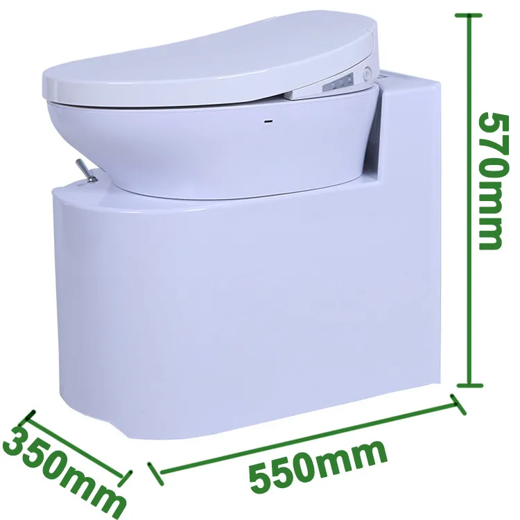 RV Caravan Composting Toilet Waterless 12V Portable with Ventilation for Motorhome Camper Van Boat