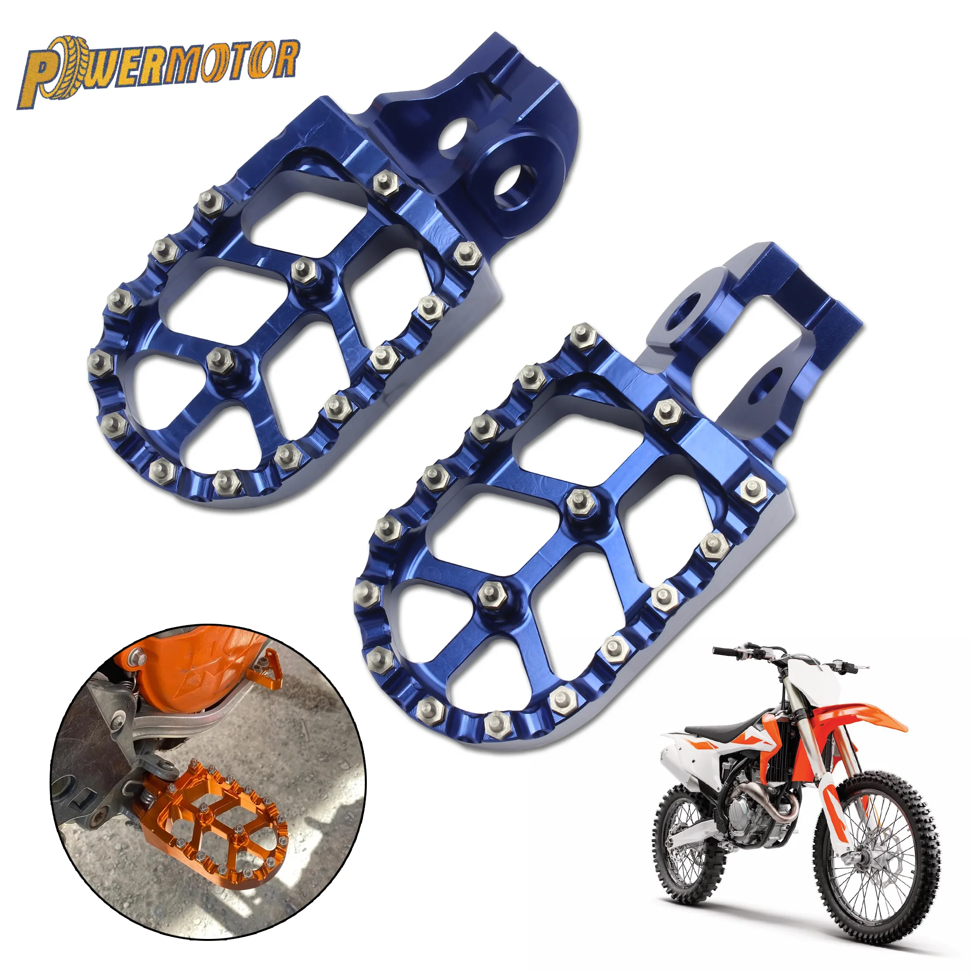 Motorcycle CNC Aluminum Footpegs Rests Foot Pegs For KTM EXC SX SXF EXCF XCF XCW 65 85 125 150 250 300 350 400 450 530 Dirt Bike