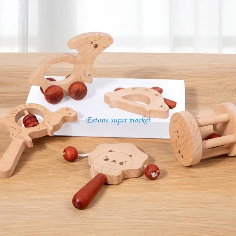 090B Chocalho para bebê, chocalho desenho animado, dinossauro, música, chocalho, aprendizagem precoce,