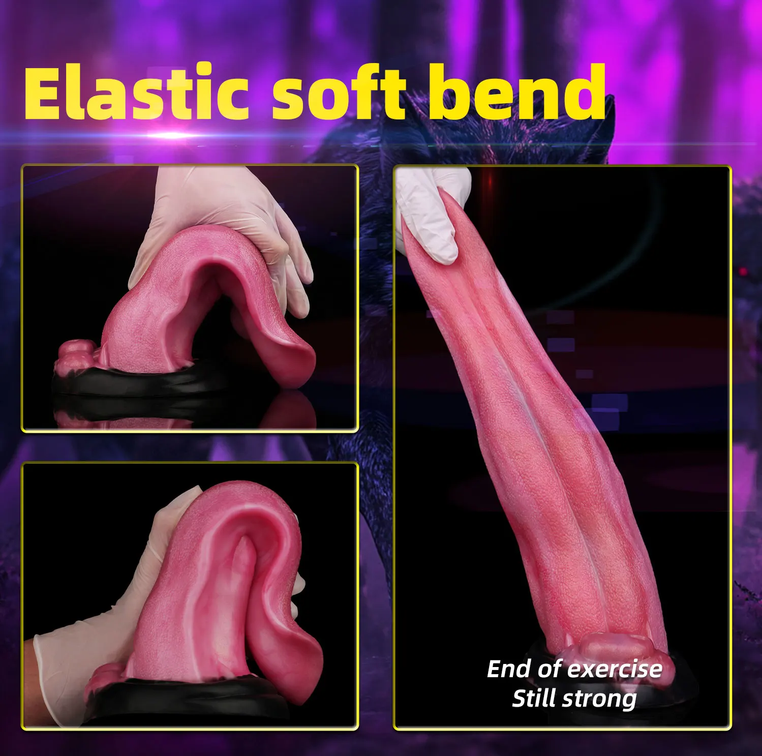 GBAR الخيال اللسان تصميم المكونات الشرج ثلاثة حجم قضبان اصطناعية مع مصاصة المهبل بعقب مدلك ألعاب جنسية من السيلكون للكبار النساء الرجال #5