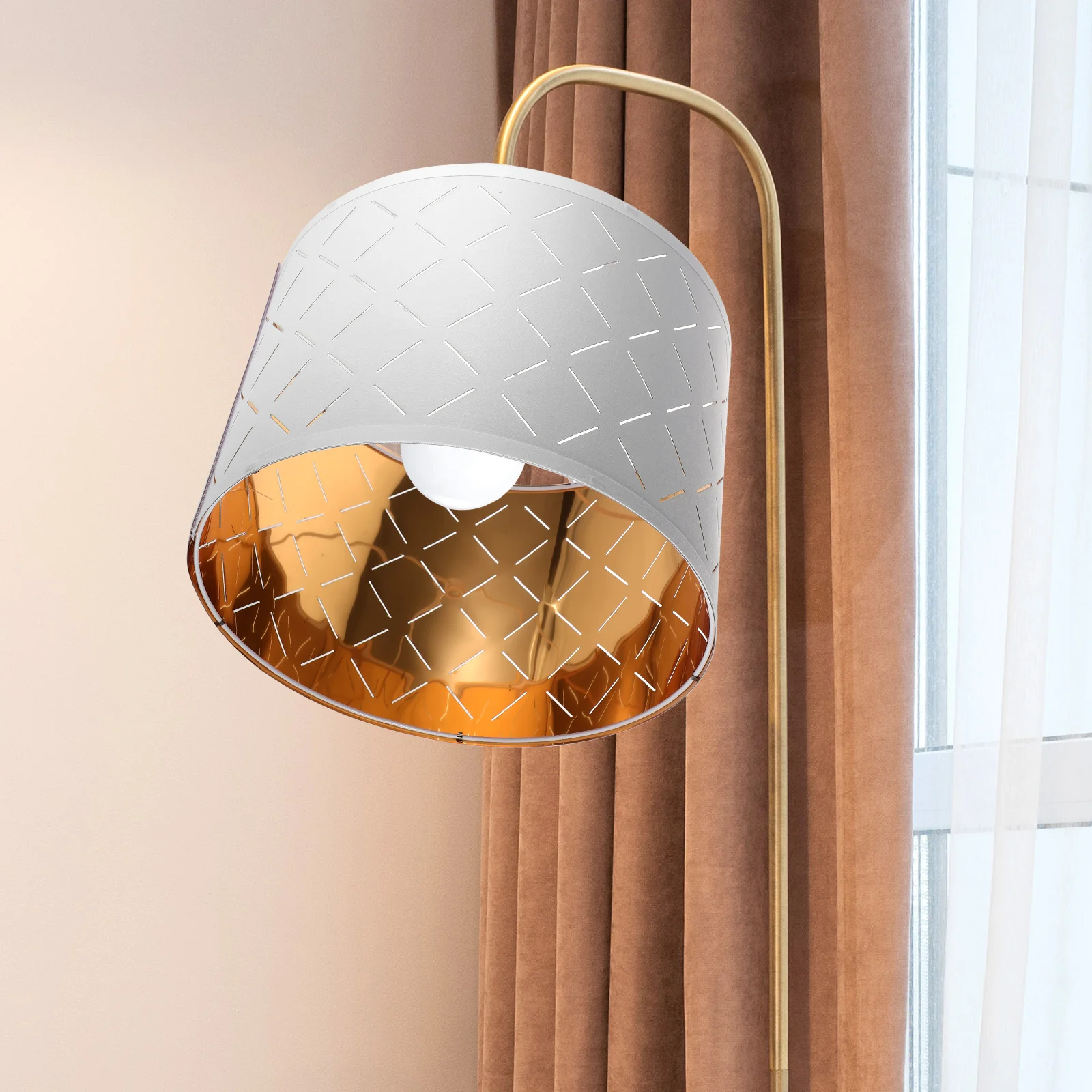 

Table Lampshade Cover Home Desk Lamp Cover Decor Light Shades for Desk Bedroom Living Room Round TC Cloth Lamp Covers