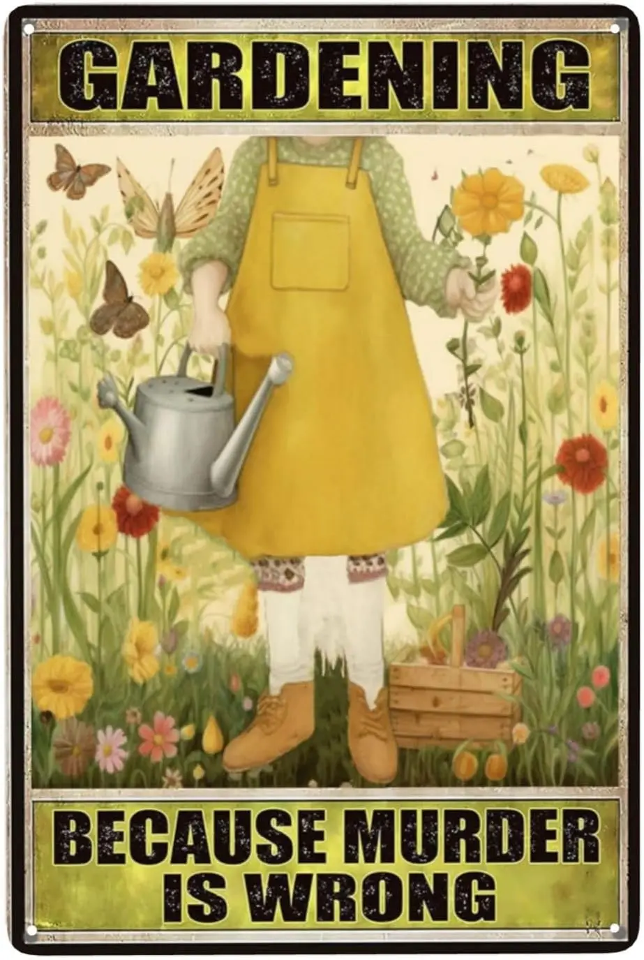 Murder Garden Tin Sign 8X12IN - 