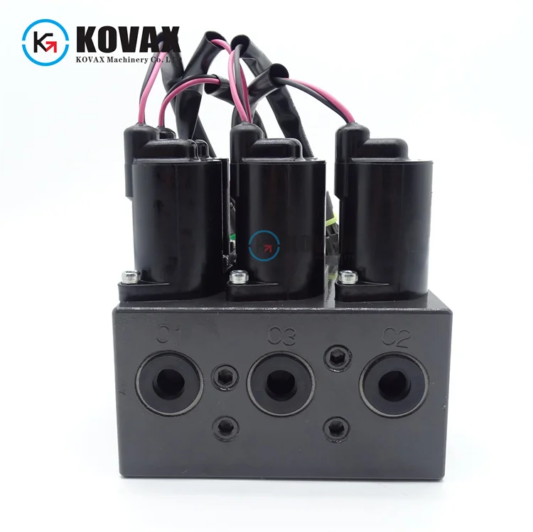 KOVAX KHJ14520 High Quality Solenoid Valve for SH210-5 SH240 SH350 CX210B CX240 Excavator Solenoid Valve Assembly