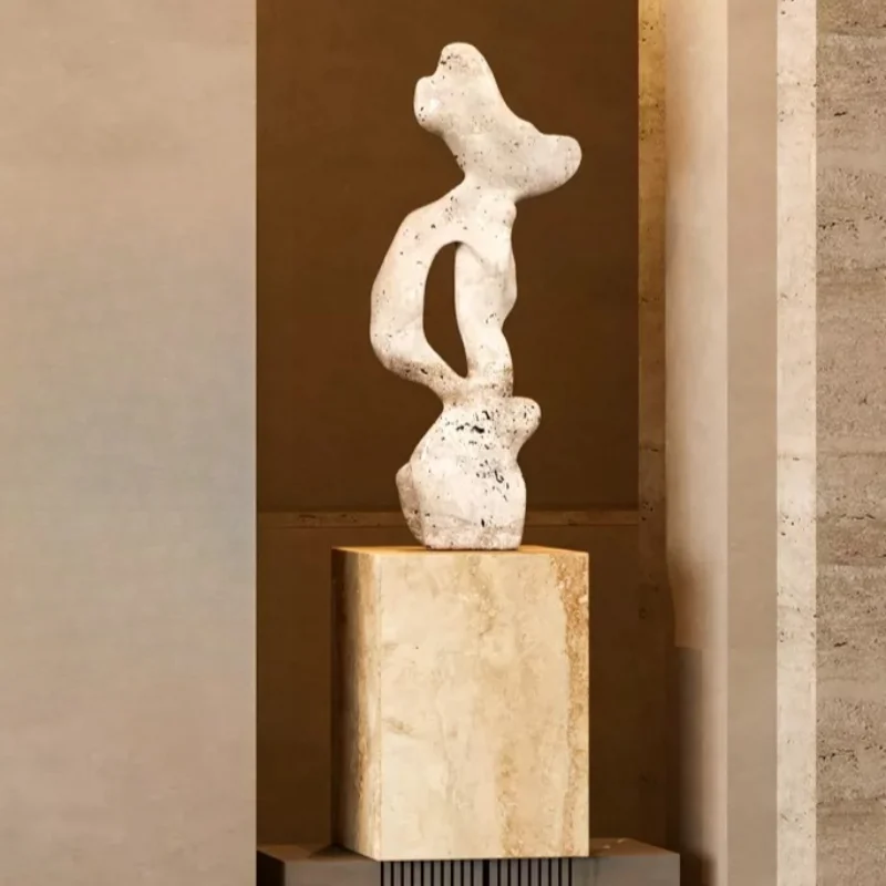 FRP Sculptures Creativity Abstraction Art Figurine Wabi-Sabi Simplicity Modern Sculptures Living Room Corridor Decoration Crafts